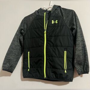 Under Armour Kids Jacket in Black and Neon Yellow